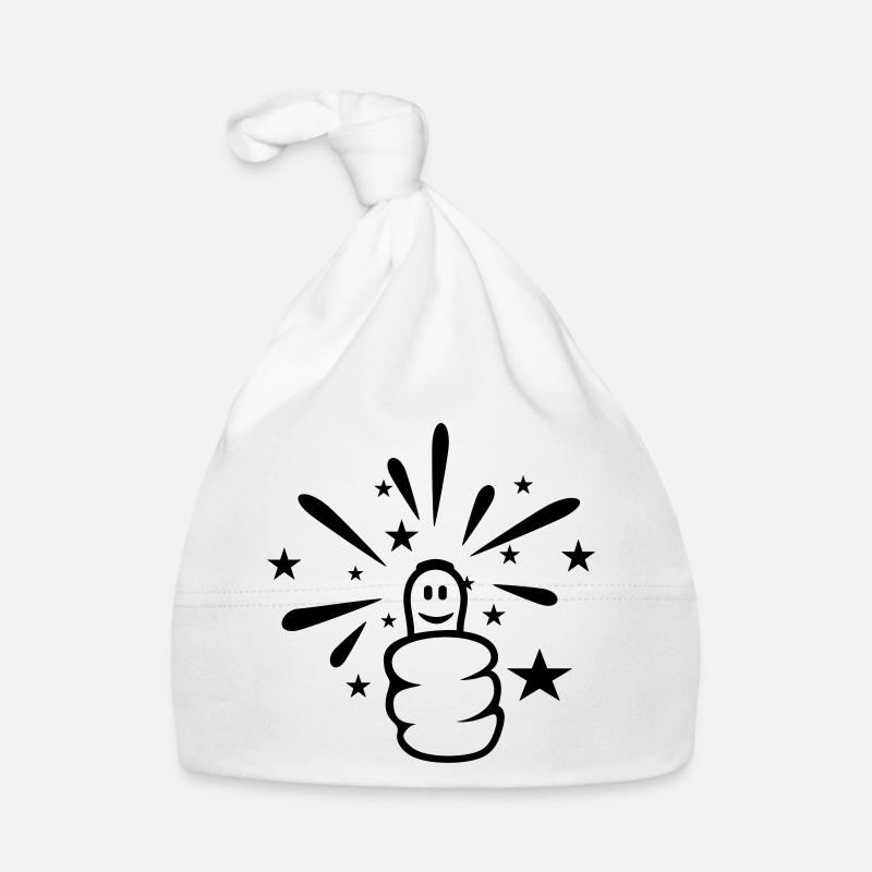 Daumen hoch / thumb up (sparkly, 2c) Baby Bio-Mütze