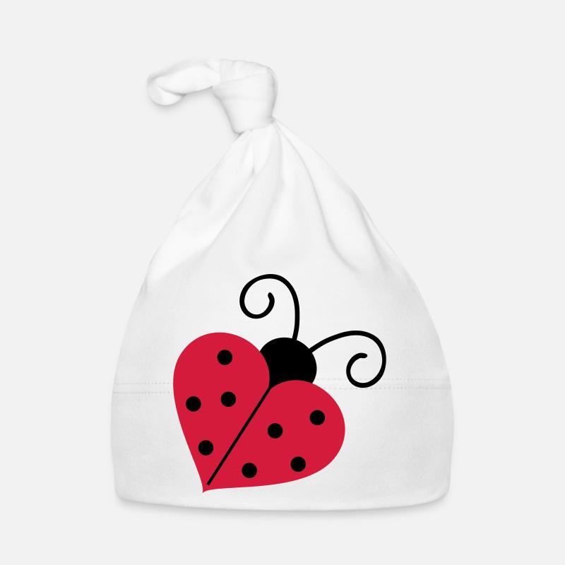 Marienkäfer Herz Baby Bio-Mütze