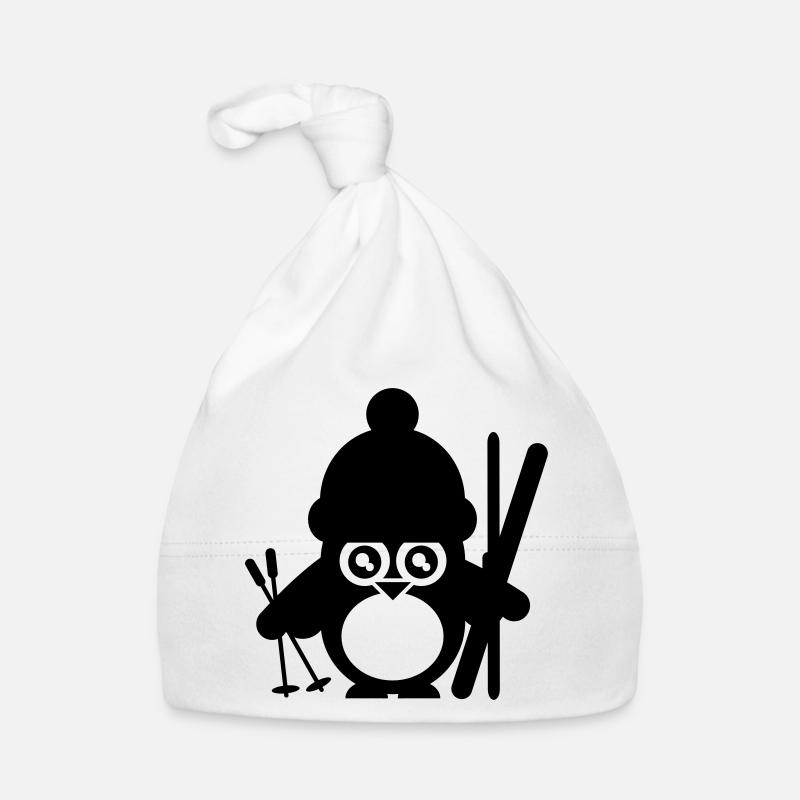 wintersport humor pinguin Baby Bio-Mütze
