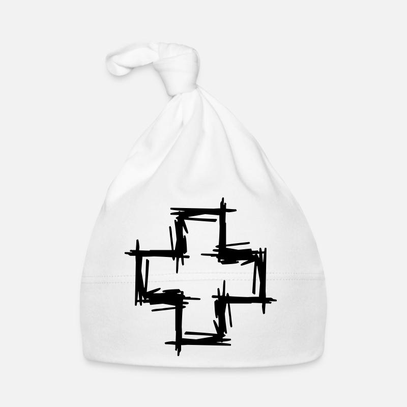 Suisse - Croix suisse pour suisses - Bonnet bio Bébé - blanc