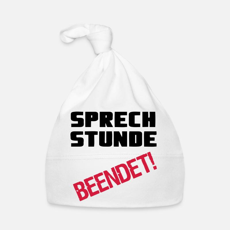 Sprechstunde beendet Medizin Spruch Geschenk Baby Bio-Mütze