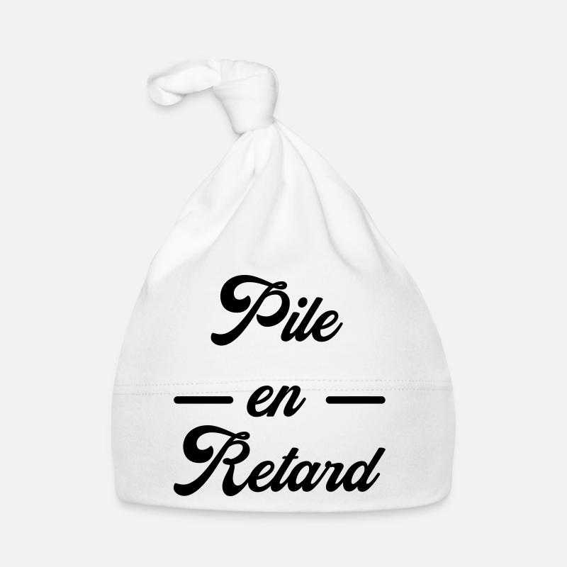 Pile en retard / Humour / Ponctualité Bonnet bio Bébé