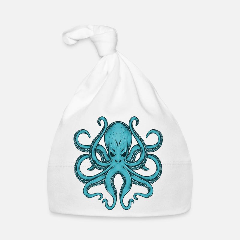 Squid octopus octopus squid sea gift Organic Baby Cap