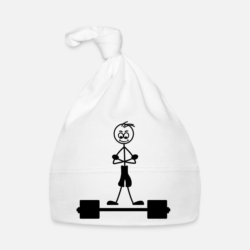 Krafttraining mit Händen übereinander Logo Baby Bio-Mütze