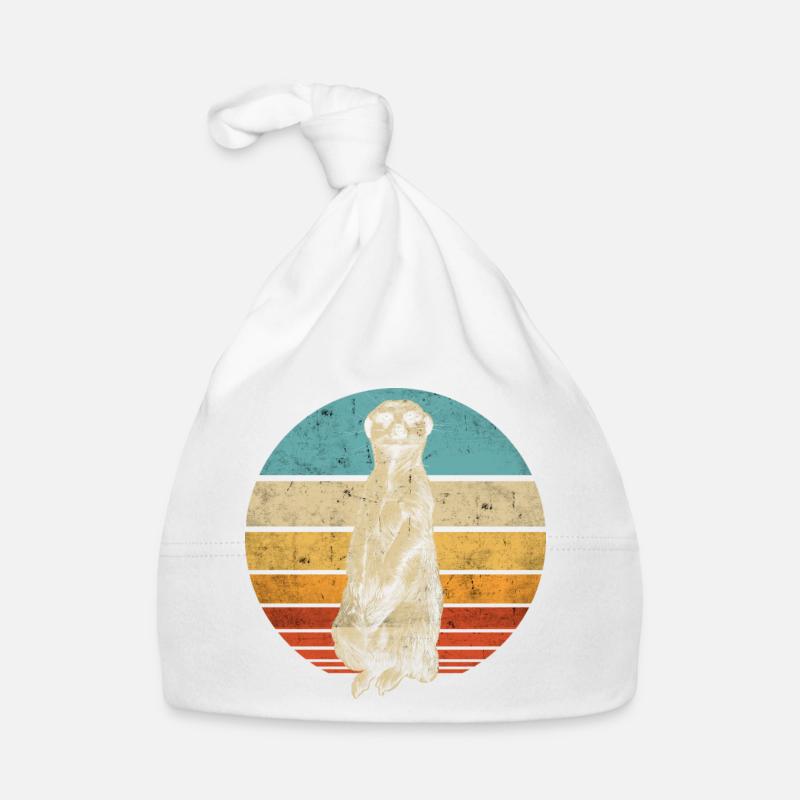 Erdmännchen retro vintage Baby Bio-Mütze