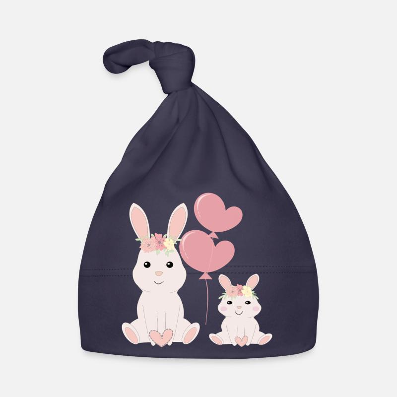 Süße Hasen hell Baby Bio-Mütze