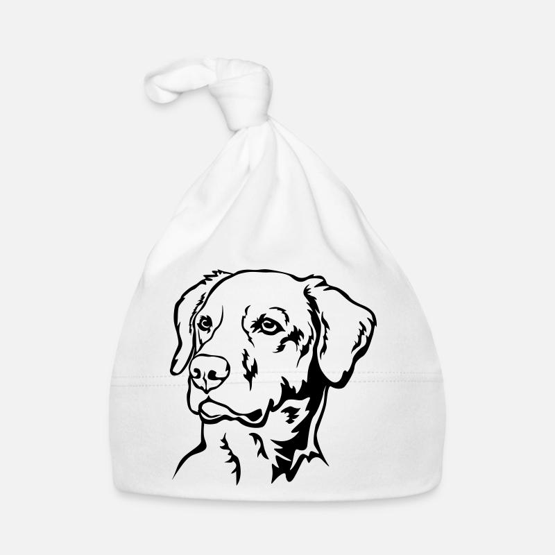 Labrador Kopf - Baby Bio-Mütze - Weiß