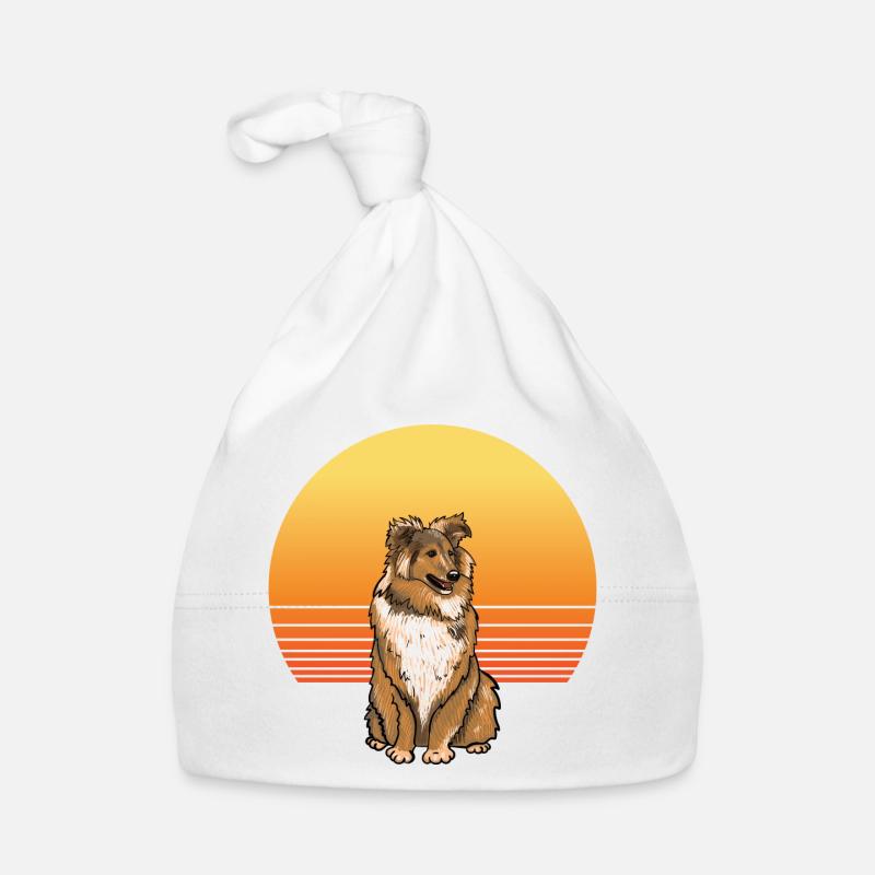 Soleil sheltie - Bonnet bio Bébé - blanc