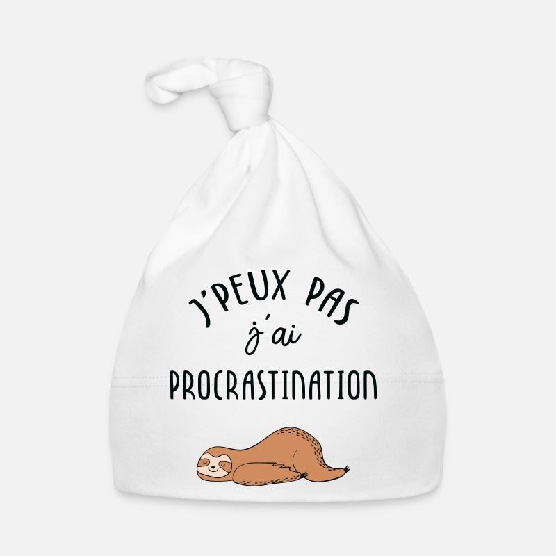 J'peux pas J'ai procrastination Bonnet bio Bébé