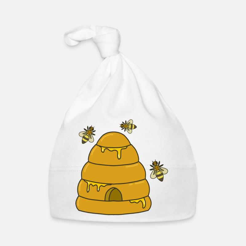 Bienen Bienen Bienen Honig Baby Bio-Mütze