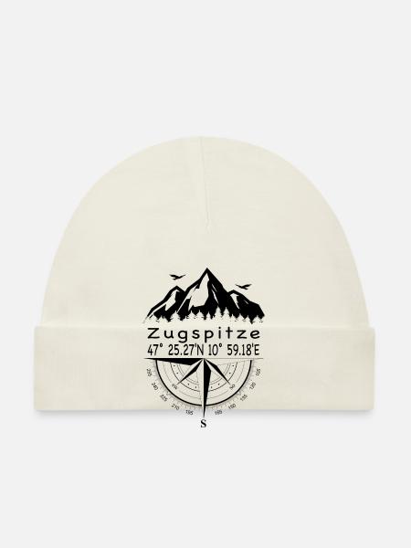 Zugspitze - Baby Bio-Mütze - Weiß - Vorne