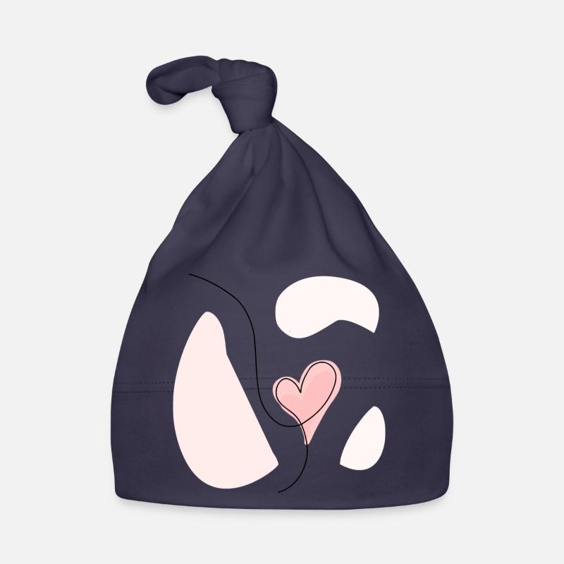 Abstract heart line drawing Organic Baby Cap