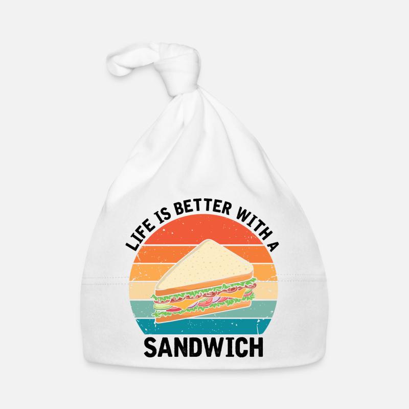 Leben ist Besser mit Sandwich Essen BBQ Baby Bio-Mütze