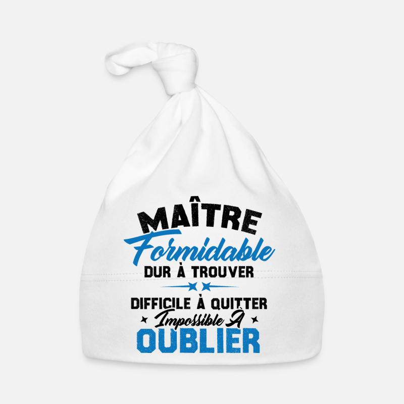 Maître Formidable Idée Cadeau Maître D'école Bonnet bio Bébé