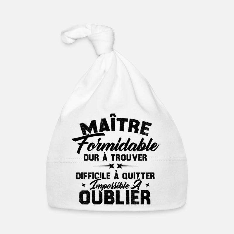 Maître Formidable Idée Cadeau Maître D'école Bonnet bio Bébé