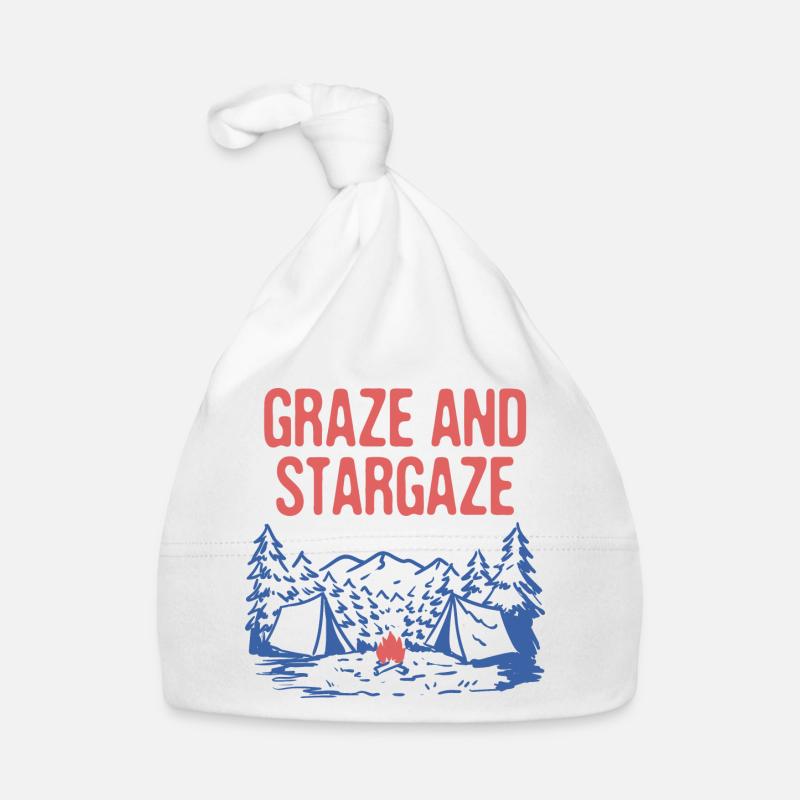 Graze and Stargaze Camping Wildlife Camper Organic Baby Cap