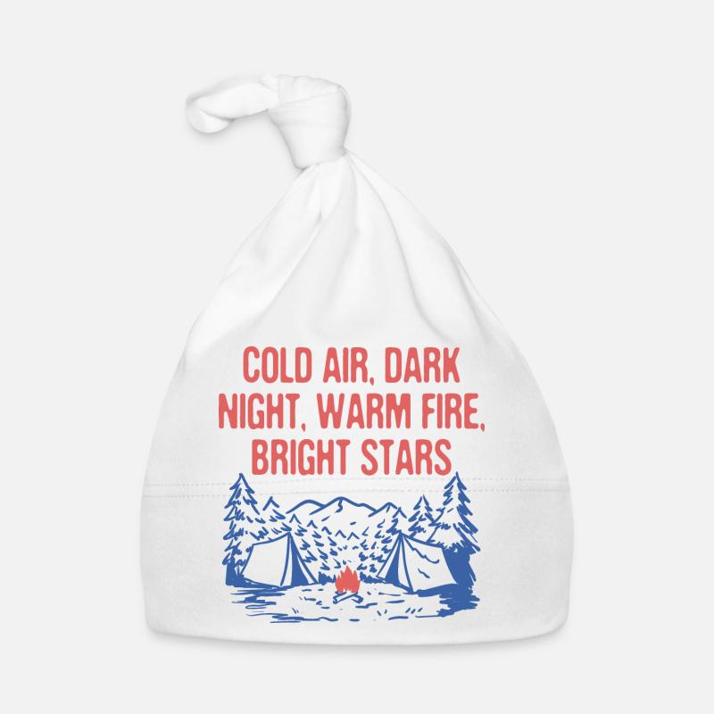 Feu chaud Étoiles brillantes Camping Faune Camper Bonnet bio Bébé