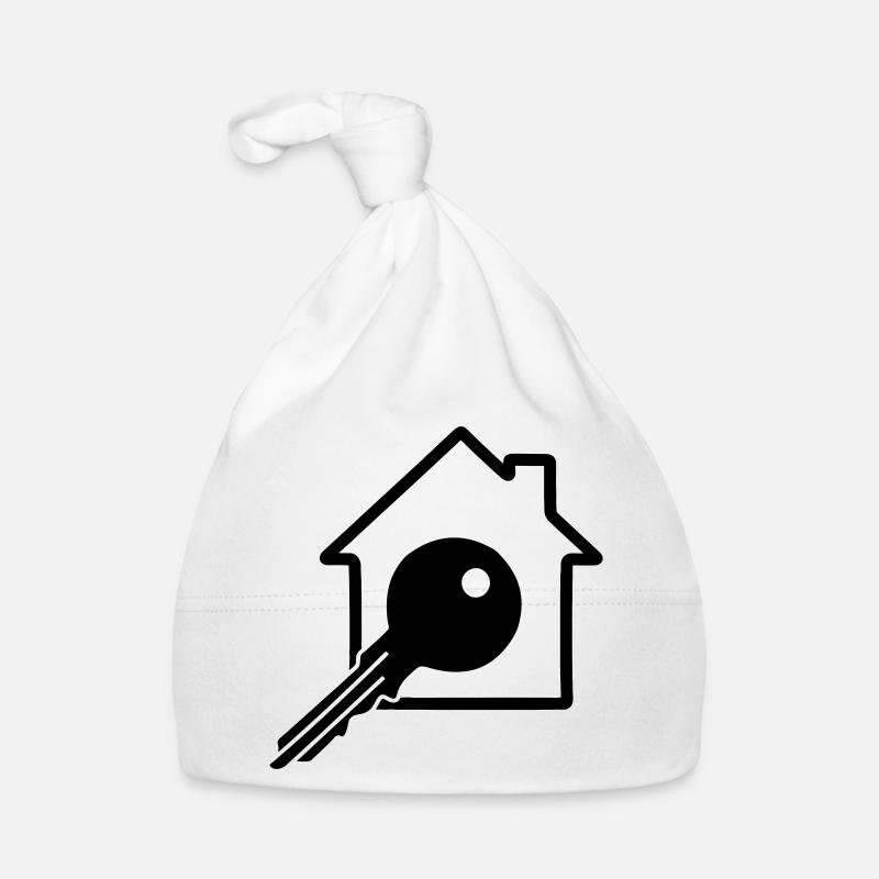 Clé avec clé de maison pour le logo acheté maison Bonnet bio Bébé