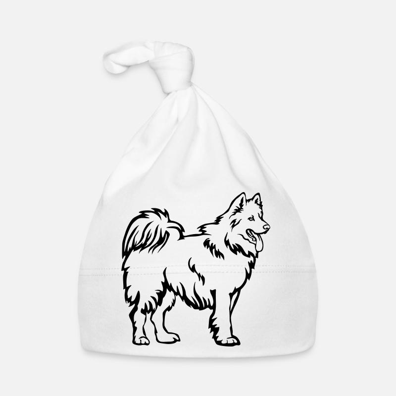 Samoyède - Bonnet bio Bébé - blanc
