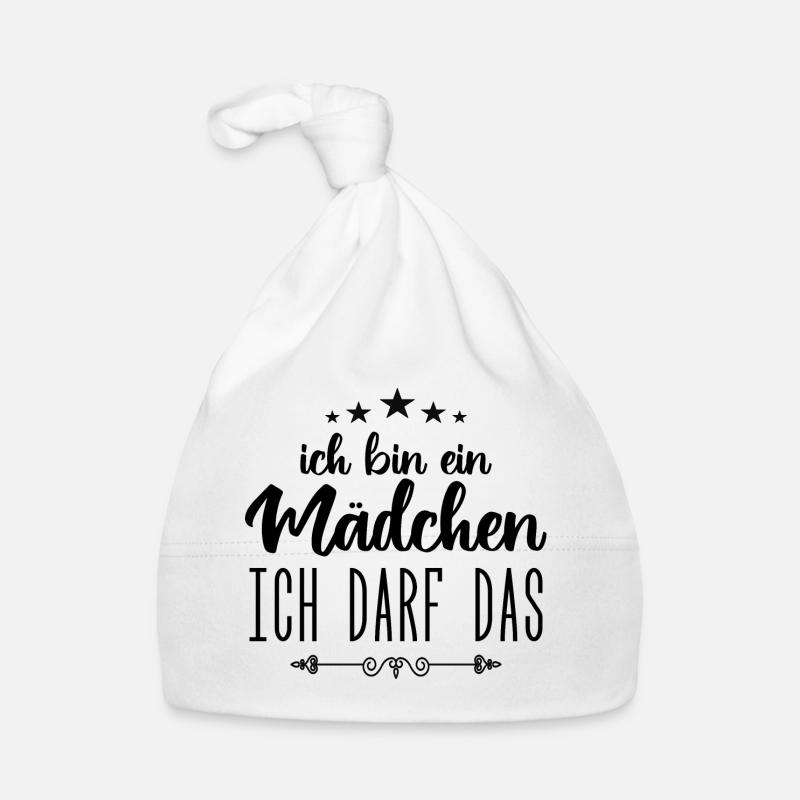 Baby Mädchen Ich darf das, ich bin ein Mädchen !!! Baby Bio-Mütze