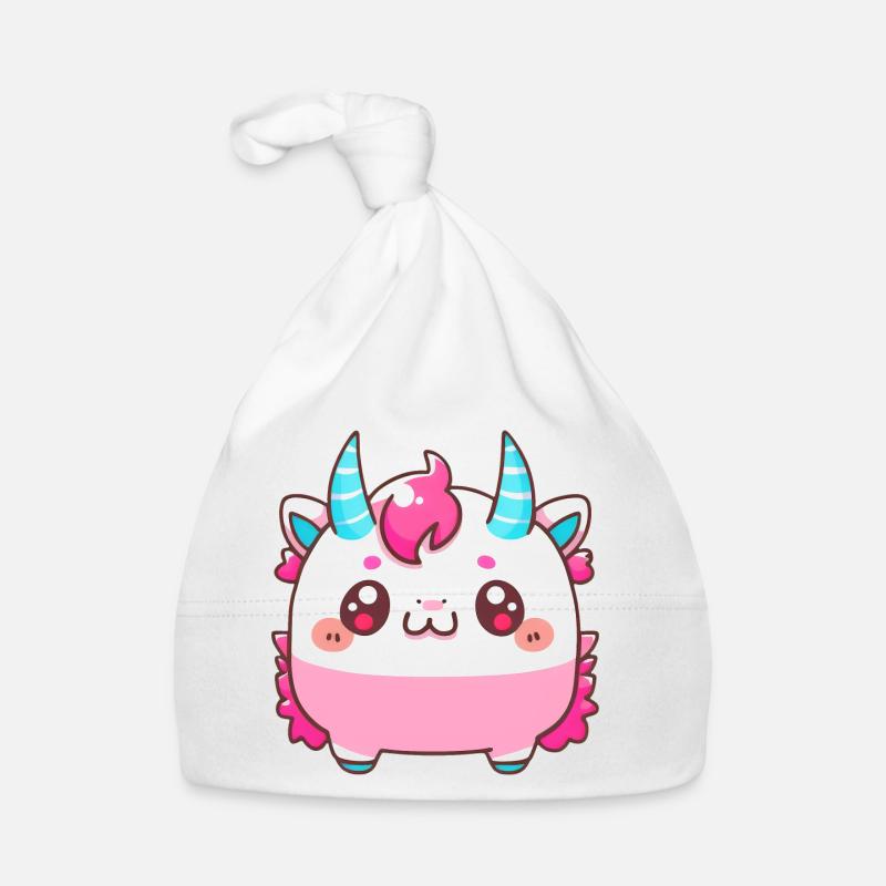 Cute Little Vampire Unicorn Monster Comic Style Organic Baby Cap