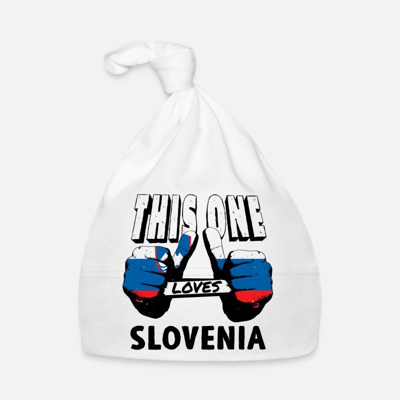 Drapeau de la Slovénie Balkans Drapeau slovène Vintage Bonnet bio Bébé