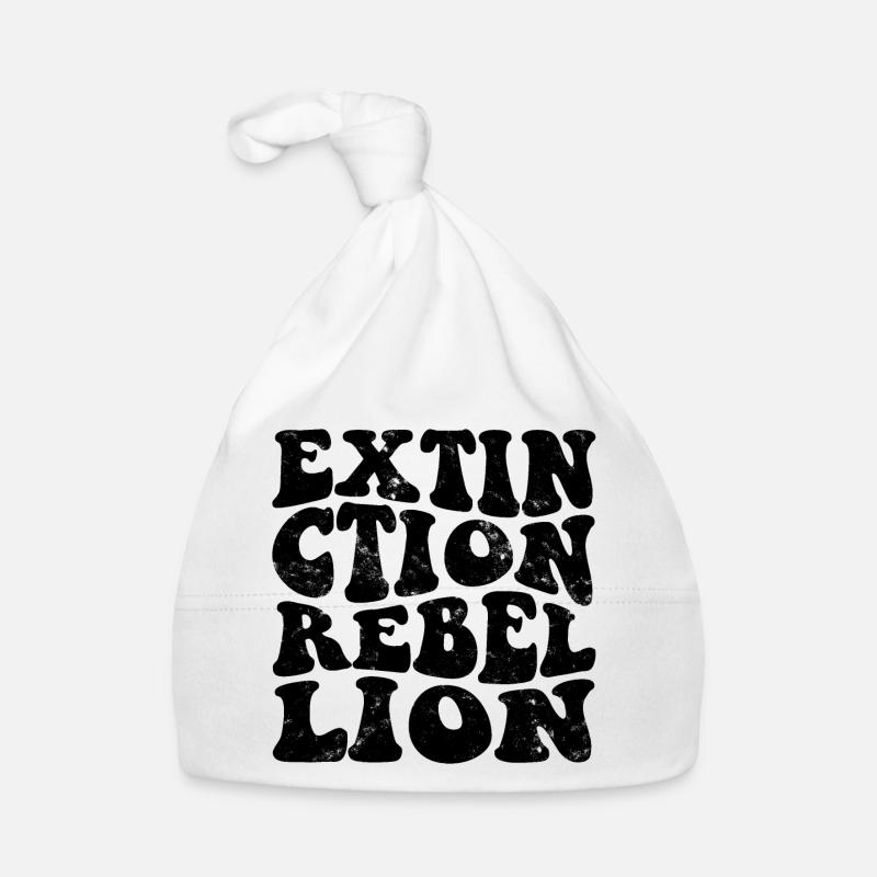 Extinction Rebellion Retro noir Bonnet bio Bébé