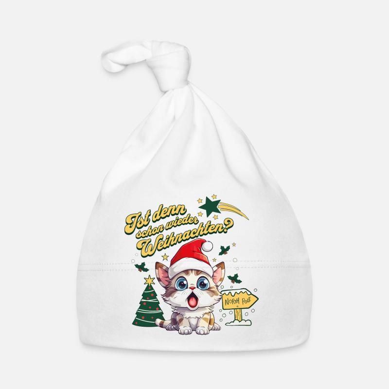 Noël Encore Chat Catmas Drôle Laid Bonnet bio Bébé