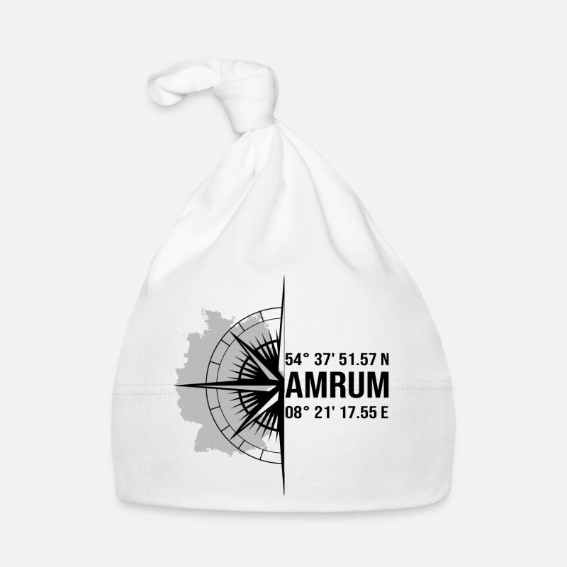 Halbierter Amrum schwarz Baby Bio-Mütze