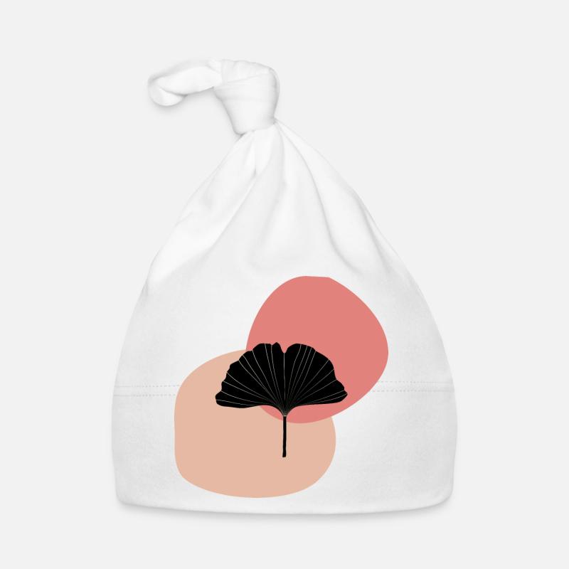 Gingko Blatt midcentury modern Baby Bio-Mütze