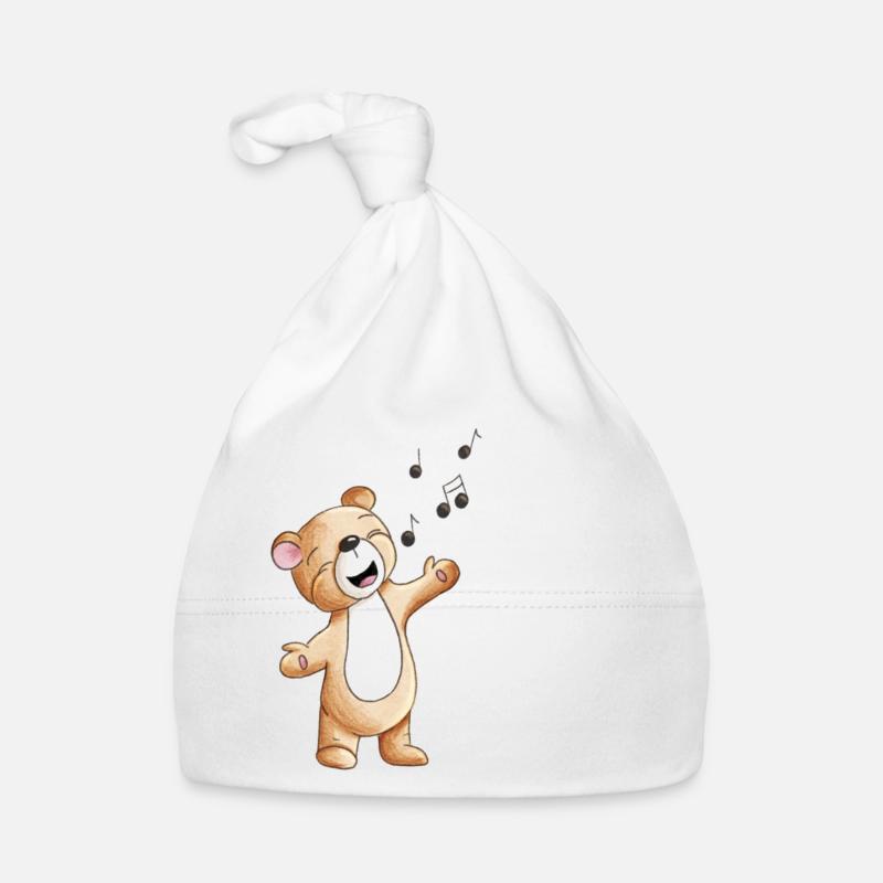 Musikbär Baby Bio-Mütze