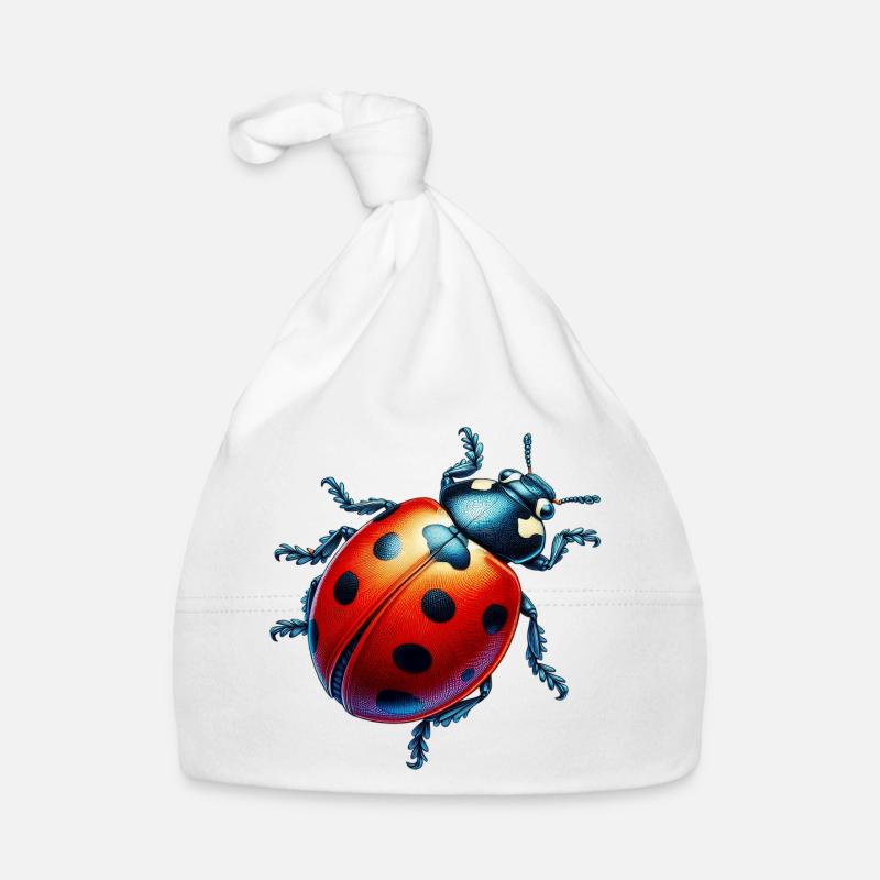 Coccinelle - Bonnet bio Bébé - blanc