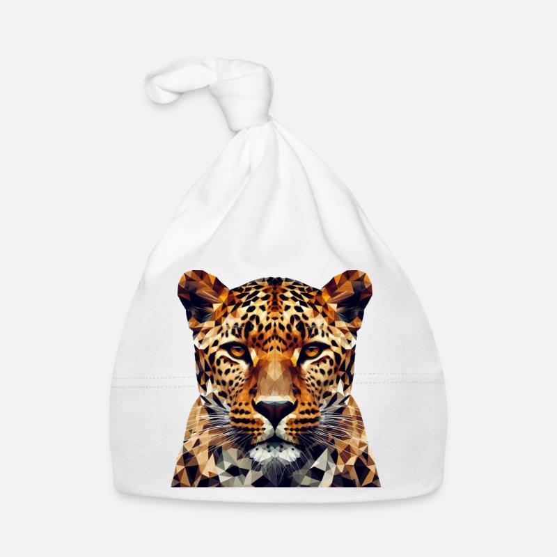 Polygon Style Leopard Organic Baby Cap