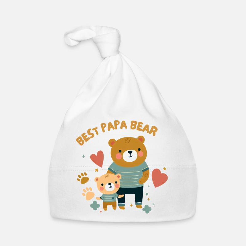 Father's Day. Best Papa Bear Organic Baby Cap