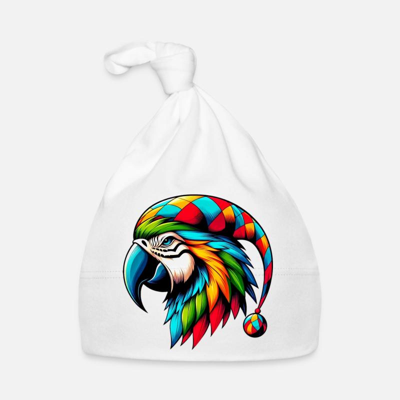Harlekin Papagei Baby Bio-Mütze