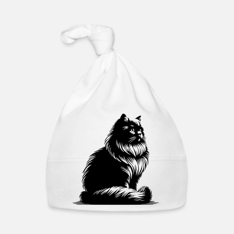 Chat britannique à poil long Bonnet bio Bébé