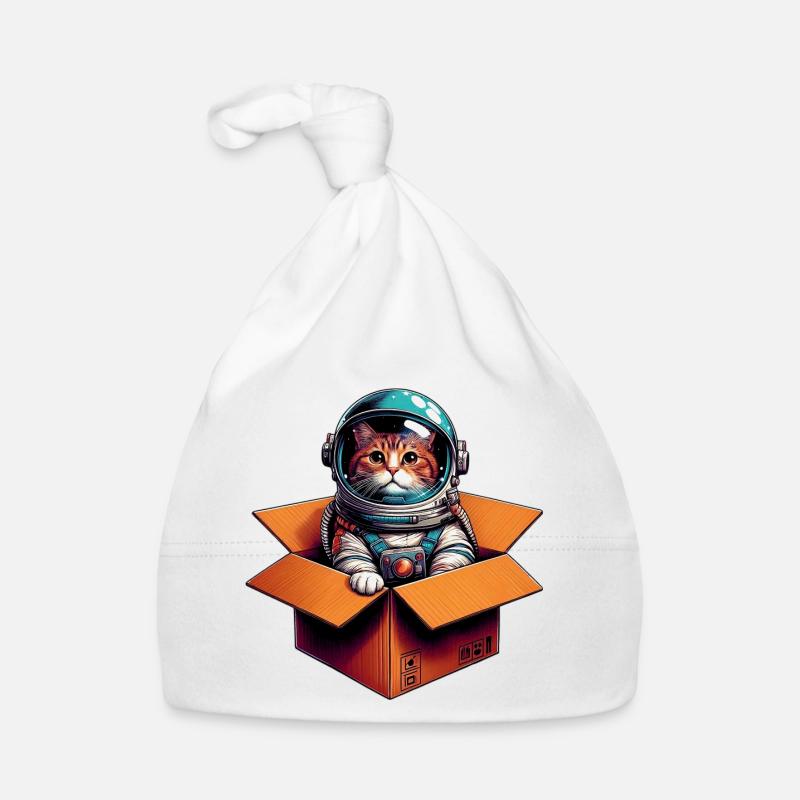 Chat astronaute Bonnet bio Bébé
