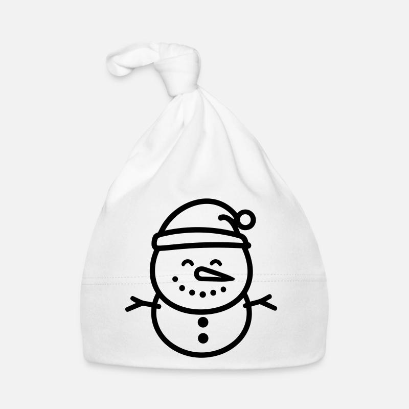 Snowman Organic Baby Cap