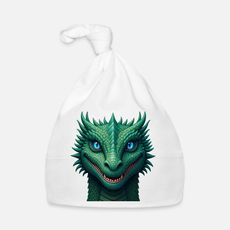 Emerald Dragon Crest Organic Baby Cap