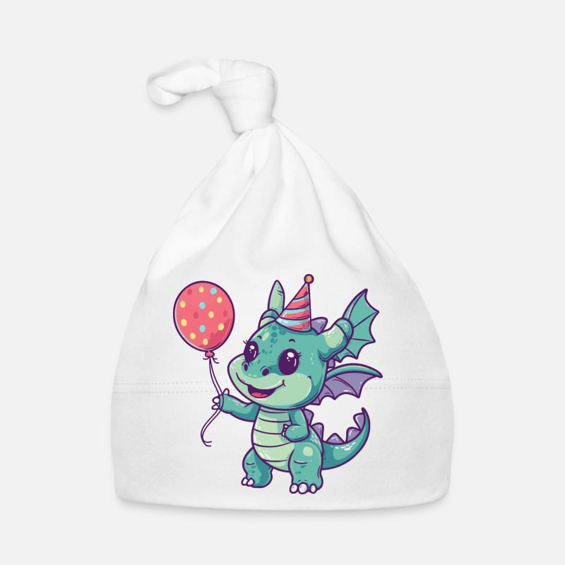 Drache Geburtstag Comic Niedlich Baby Bio-Mütze