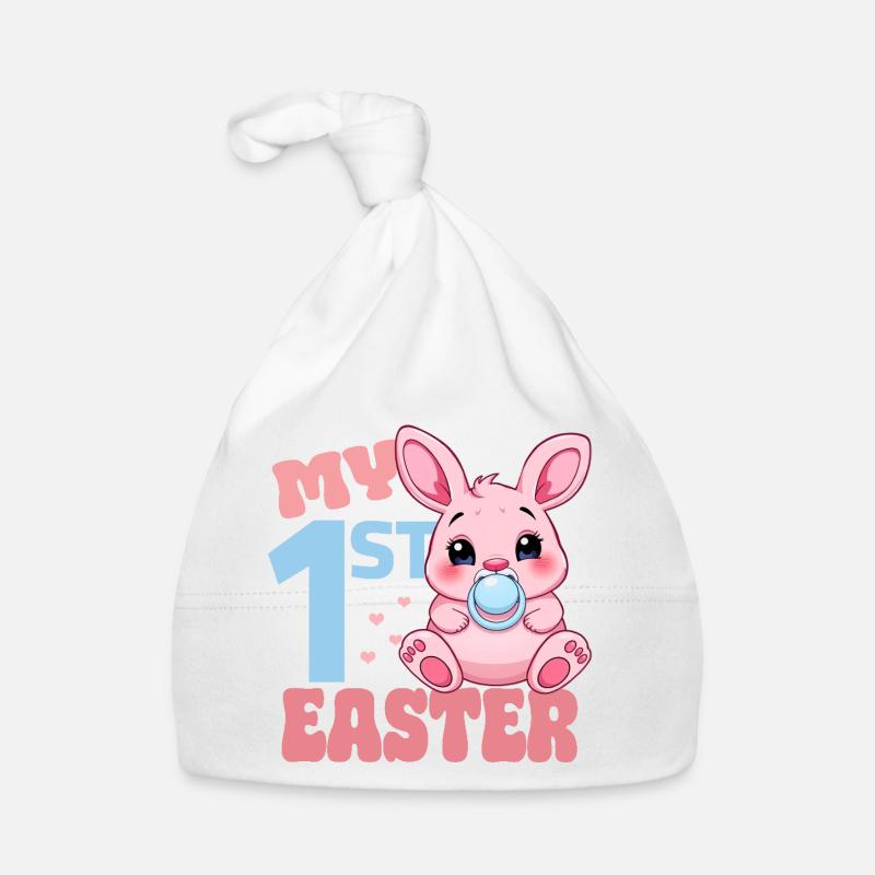 Babys First Easter - Baby Bio-Mütze - Weiß