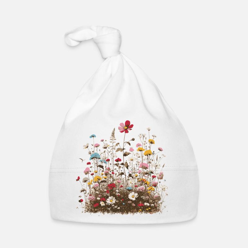 parfumé coloré fleur prairie printemps fleurs herbes Bonnet bio Bébé