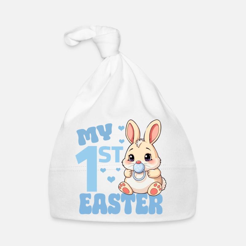Ostern - My first Easter - Baby Bio-Mütze - Weiß