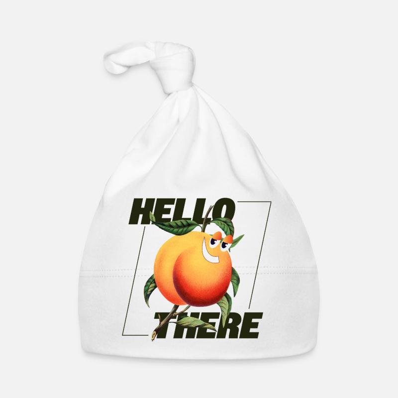 Peach Retro – Déclaration Hello There Bonnet bio Bébé