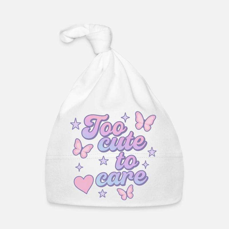 trop mignon pour s’en soucier - Bonnet bio Bébé - blanc