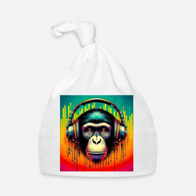 Chimpanzee Monkey Organic Baby Cap