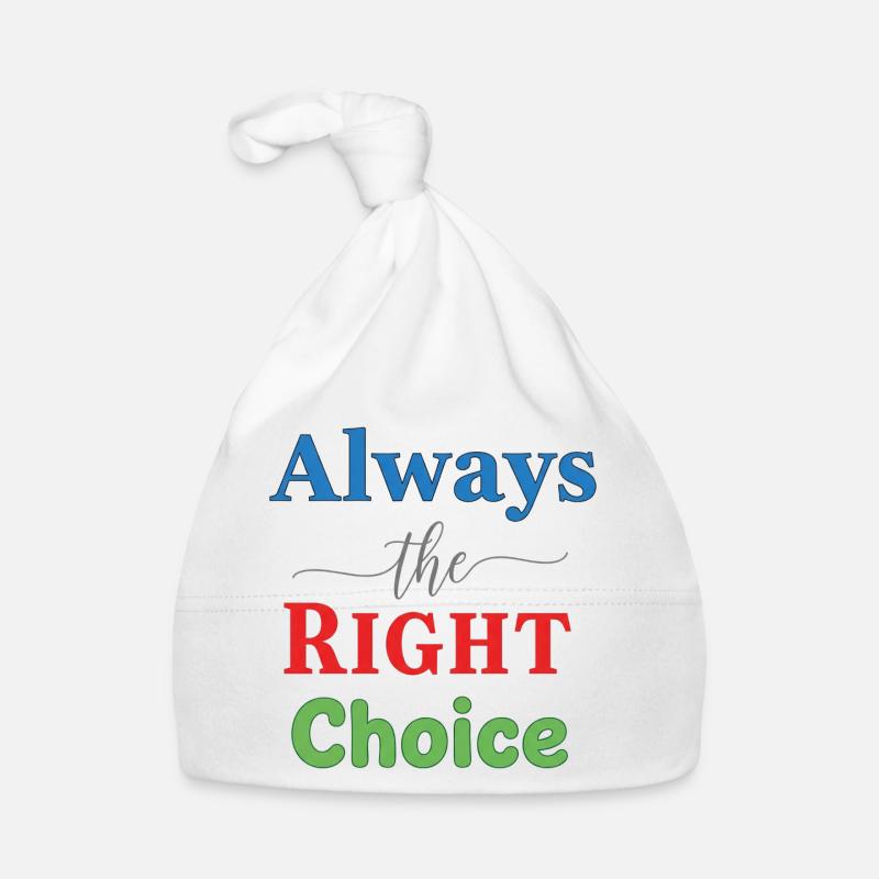 Conception typographique multicolore vive - Bonnet bio Bébé - blanc