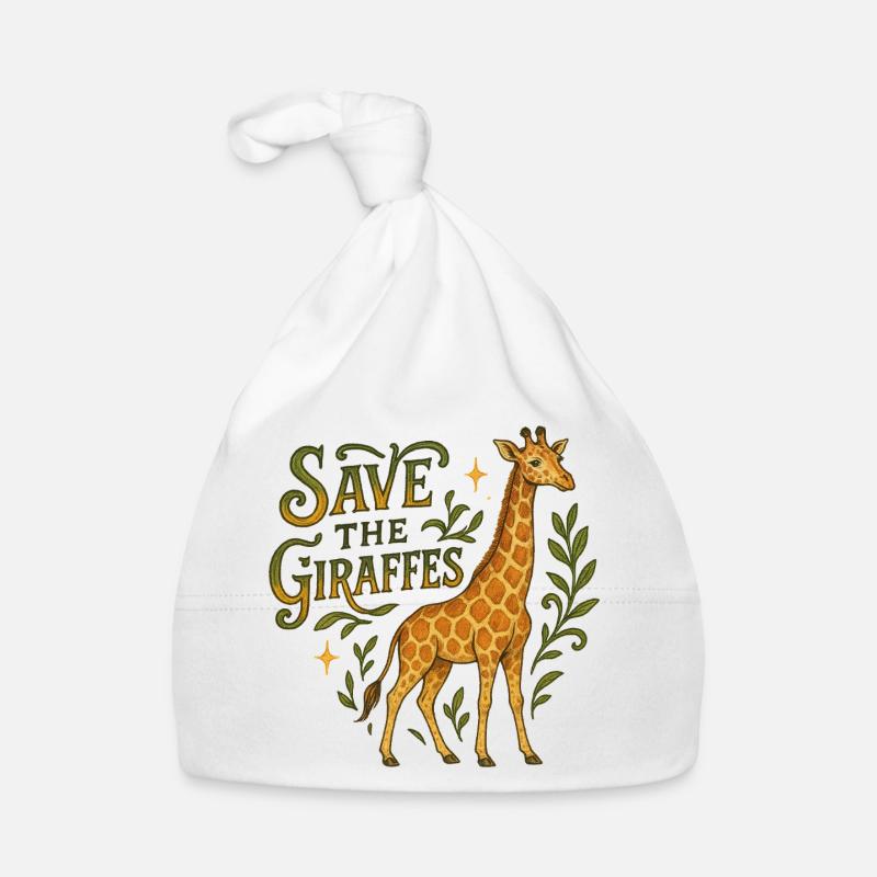 Conception de la conservation des girafes Bonnet bio Bébé