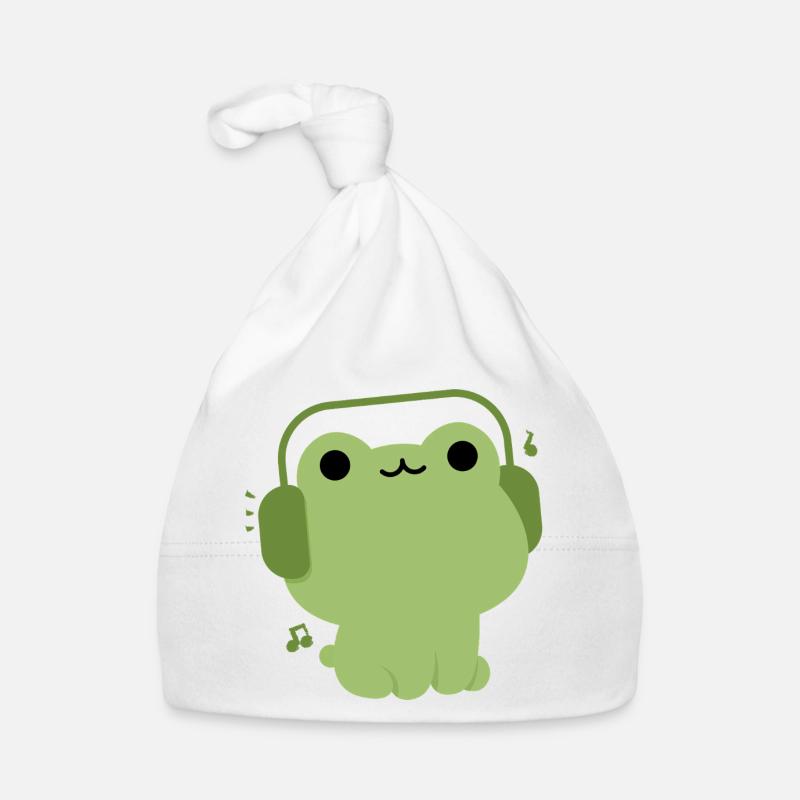 Illustration d'un casque de grenouille mignon Bonnet bio Bébé