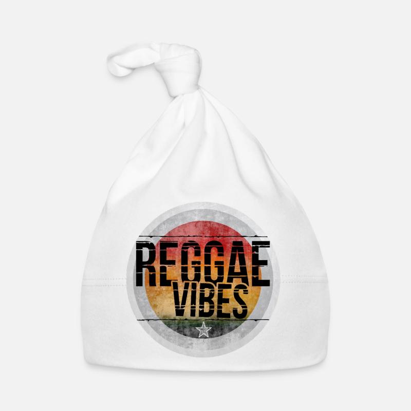 Reggae Vibes Retro Design Organic Baby Cap
